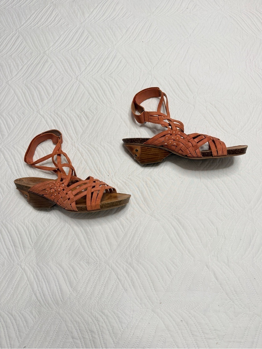 OTBT St Joseph Women’s Orange Suede Ankle Sandals. Size 10 - Picture 3 of 6